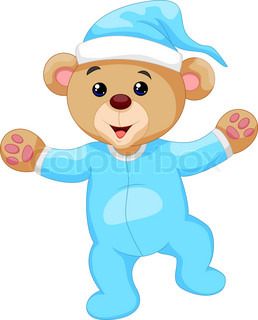 258x320 Blue Teddy Bear Stock Vector Colourbox
