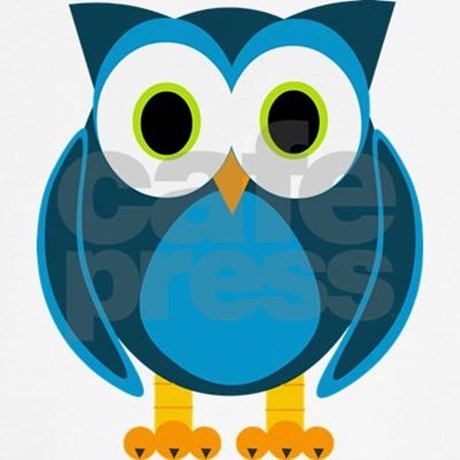 460x460 Cute Blue Cartoon Owl Teddy Bear By Muttsandwhats