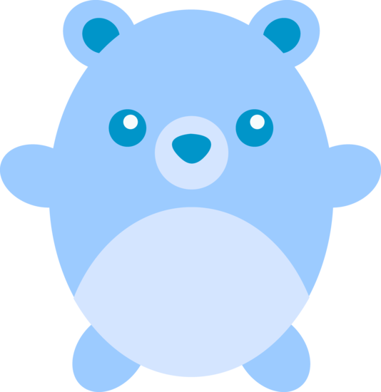 534x550 Cute Chubby Blue Teddy Bear
