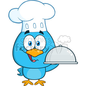 300x300 Royalty Free 8818 Royalty Free Rf Clipart Illustration Chef Blue