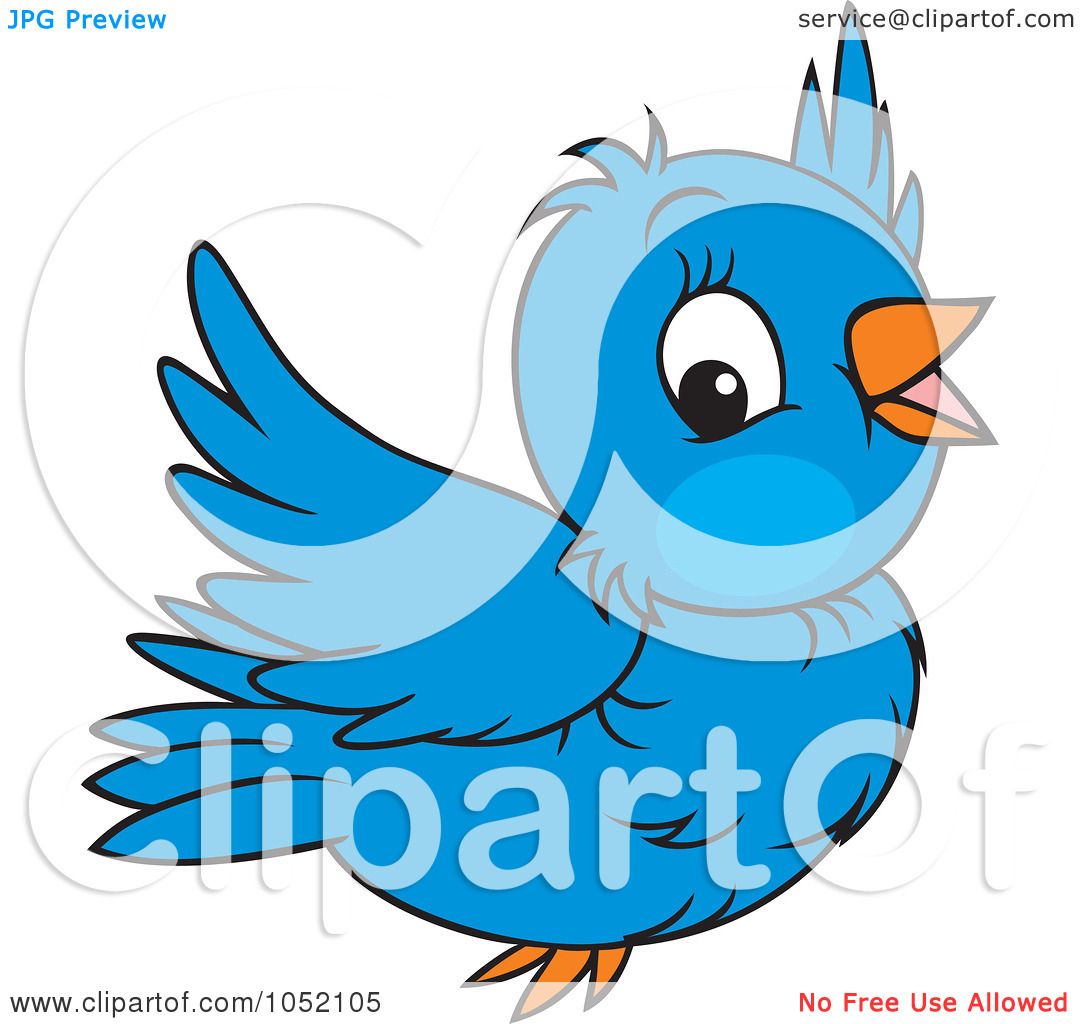 1080x1024 Royalty Free Vector Clip Art Illustration Of A Flying Blue Bird By