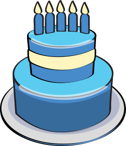 260x300 Blue Birthday Cake Clipart 3