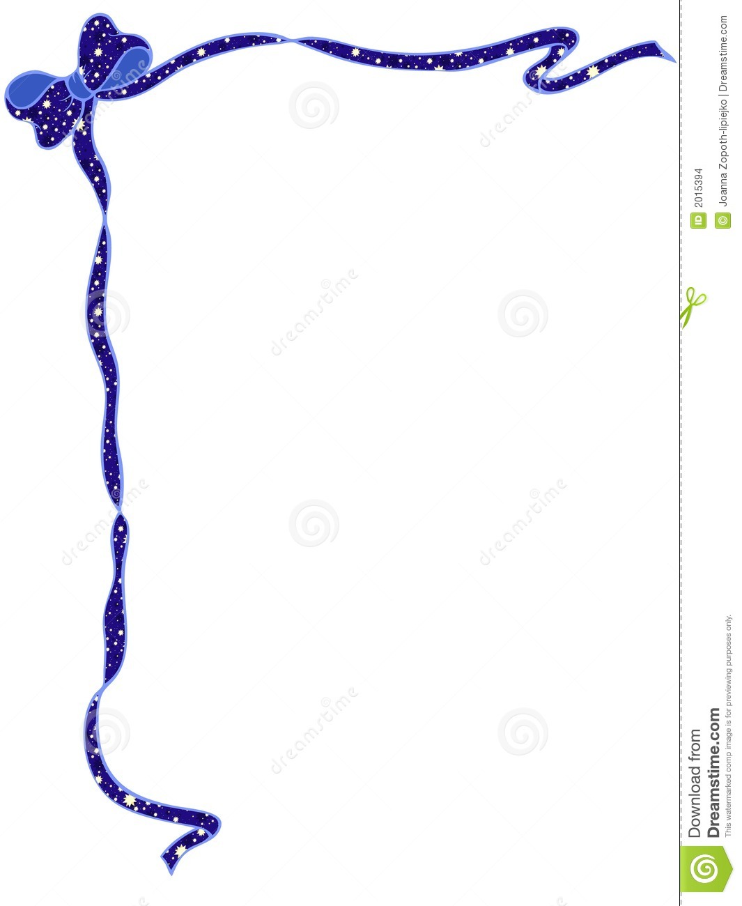 1065x1300 Blue Bow Border Clipart