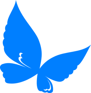 292x297 Blue.butterfly Clip Art