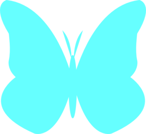 298x273 Aqua Butterfly Clip Art