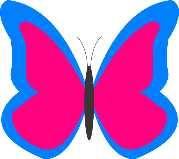 600x533 Bright Butterfly Clip Art
