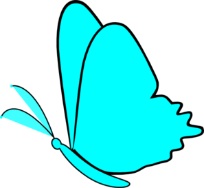 297x273 Simple Blue Butterfly Clip Art