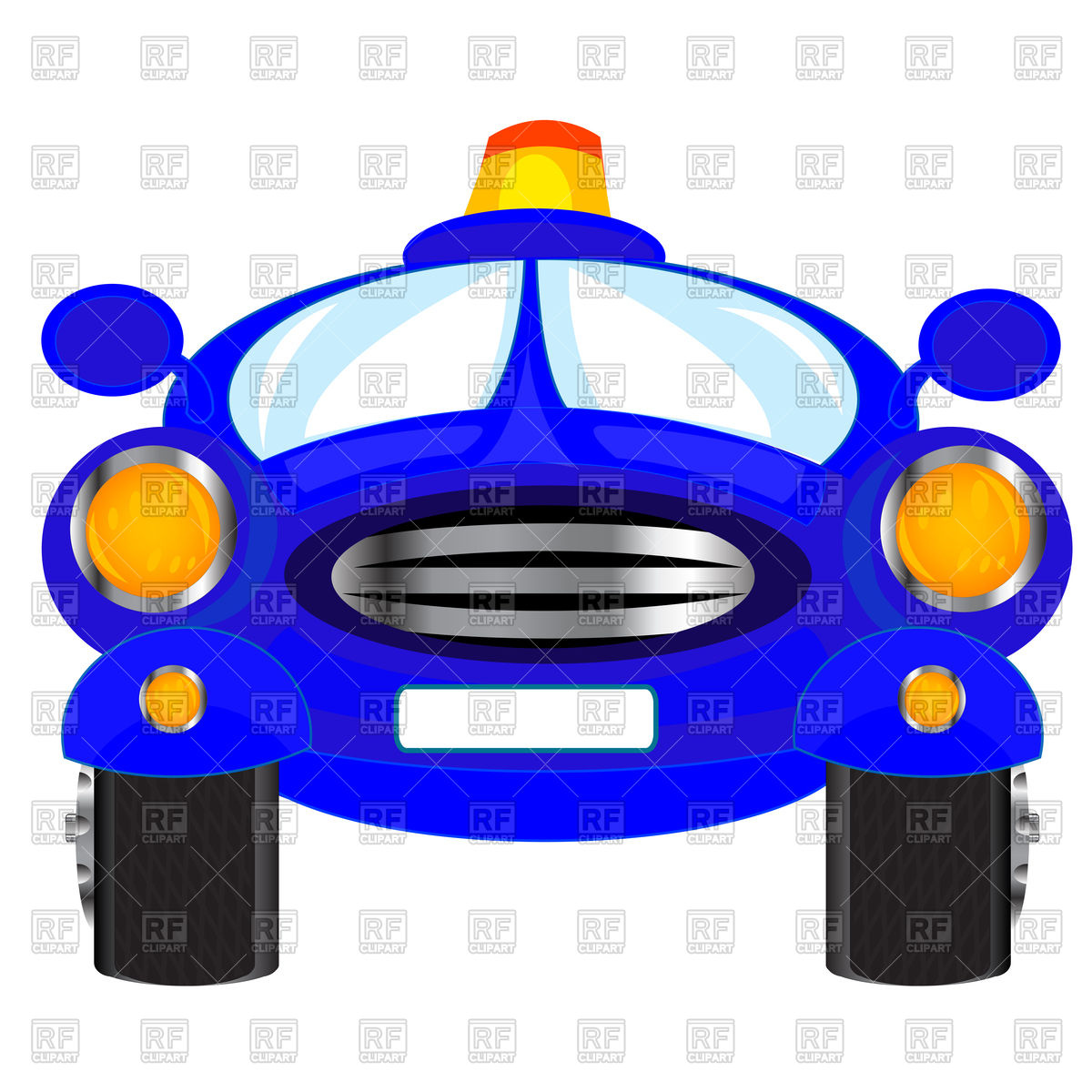 1200x1200 Blue Car Front View Royalty Free Vector Clip Art Image