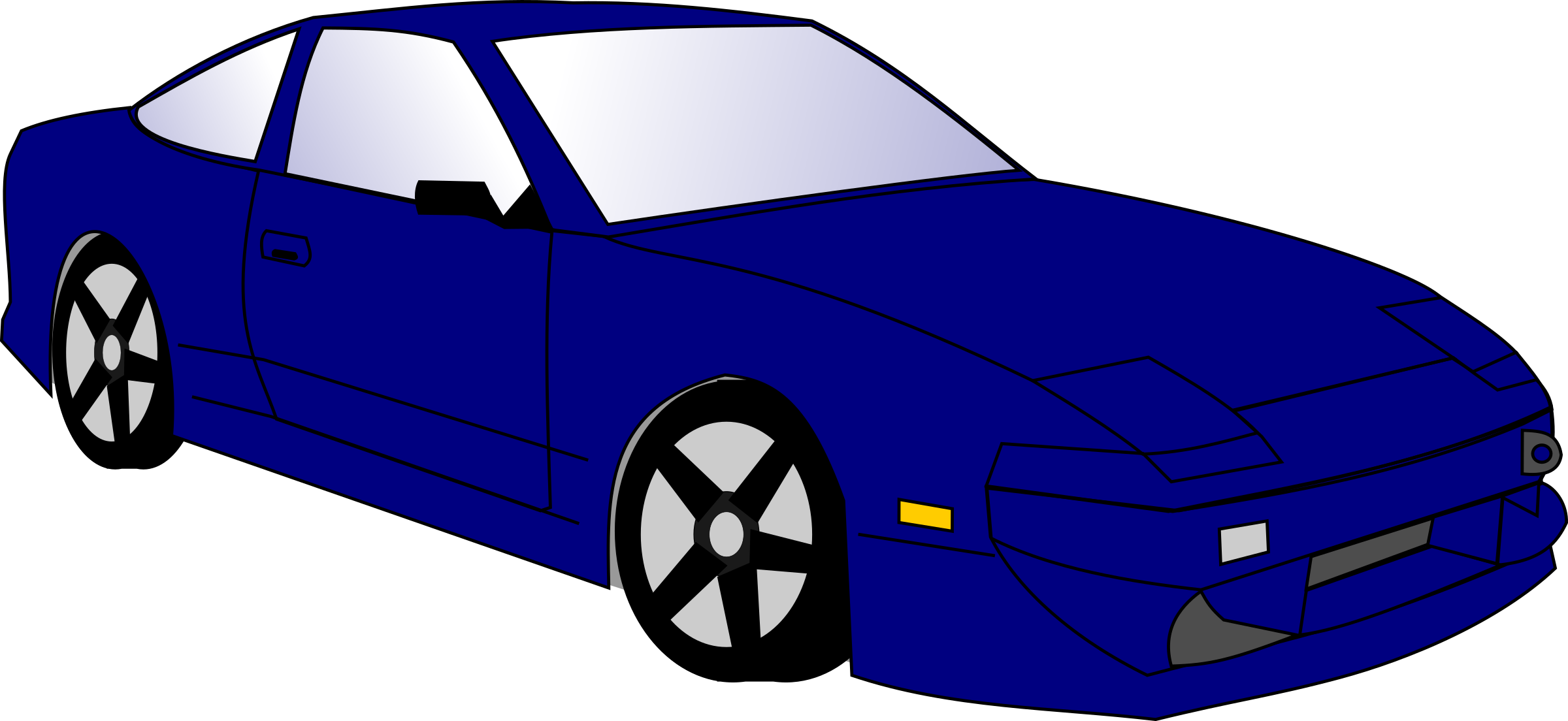 2400x1104 Vehicle Clipart Blue Car