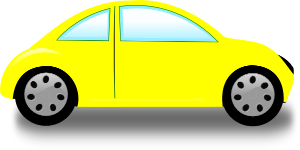 600x301 Yellow Car Clip Art