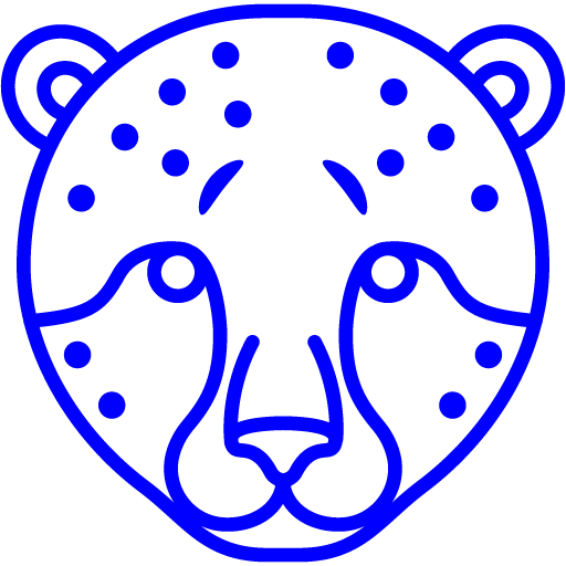 512x512 Free Blue Cheetah Icon