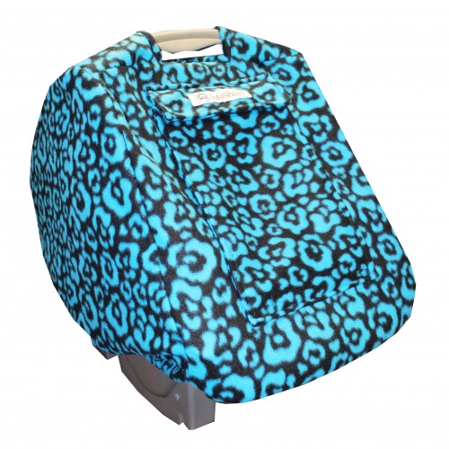500x500 Infashield Infant Car Seat Cover Fleece Shan Blue Cheetah