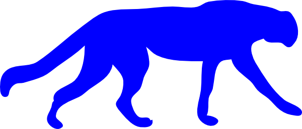 600x257 Blue Cheetah Clip Art