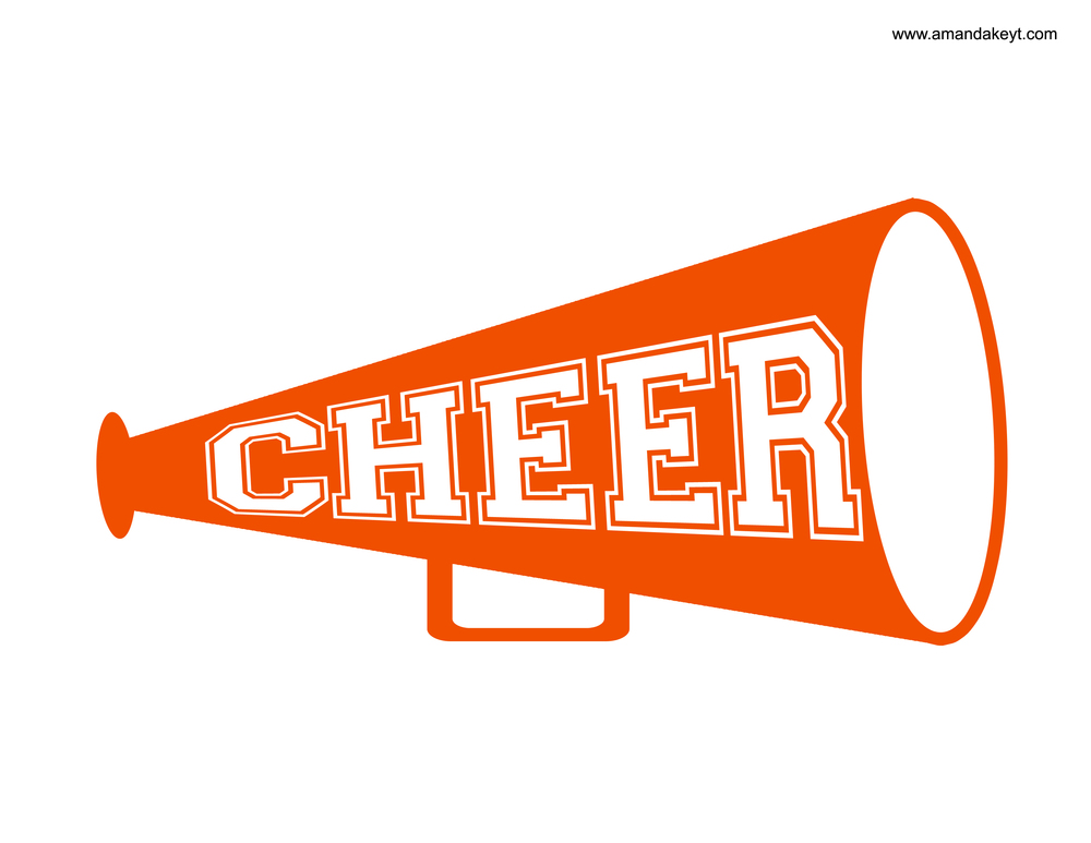 1000x773 Megaphone From Cheerleader Orange Blue Printable Photo Booth Prop