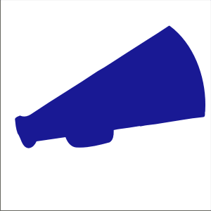 300x300 Blue Cheer Megaphone Clipart Panda