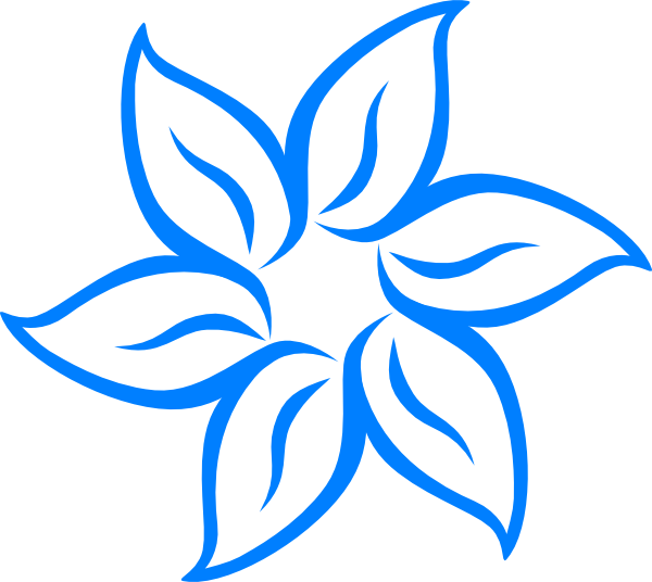 600x536 Blue Flower Clip Art
