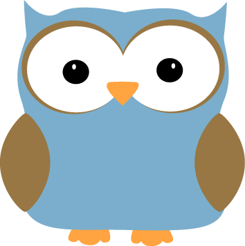354x355 Blue Owl Clip Art