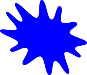 298x255 Blue Paint Splat Clip Art
