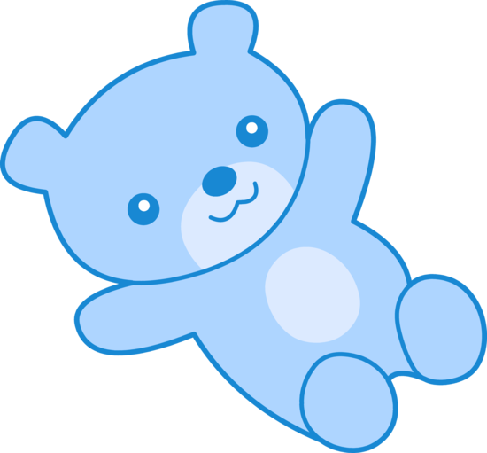 550x511 Cute Blue Teddy Bear Clipart