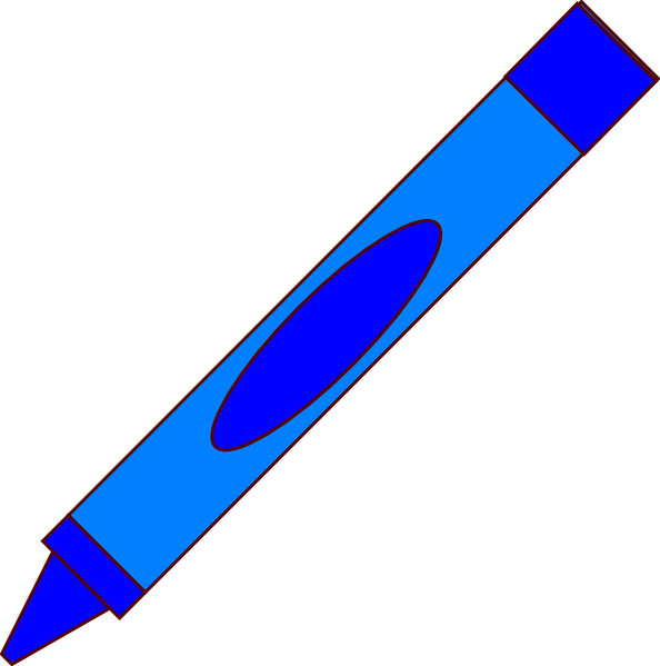 594x599 Free Blue Crayon Clipart Image