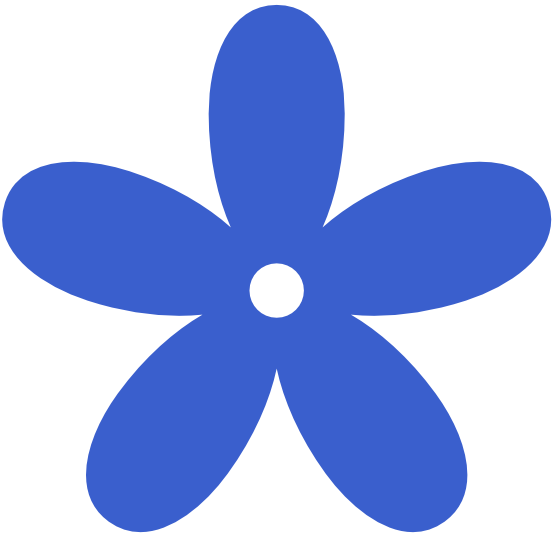 555x550 Royal Blue Flower Clipart