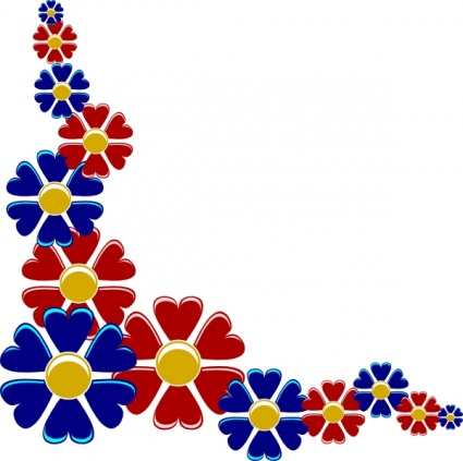 425x423 Corner Flower Flowers Border Free Floral Yuri Corners Borders