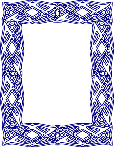 462x594 Blue Border 2 Clip Art