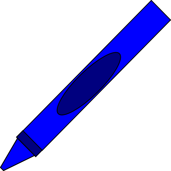 600x600 Totetude Blue Crayon Clip Art