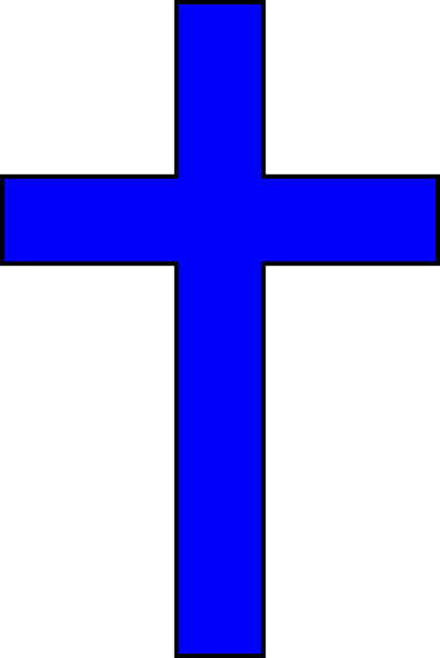 396x592 Blue Cross Clip Art
