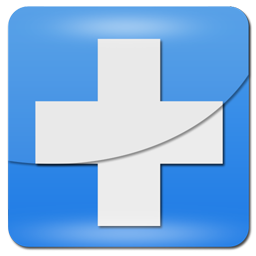 256x256 Blue Cross Symbol Clipart Image