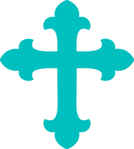 270x300 Light Teal Cross Clip Art