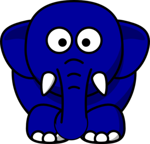 299x288 Kansas Blue Elephant Clip Art