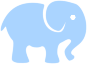 299x219 Light Blue Elephant Clip Art