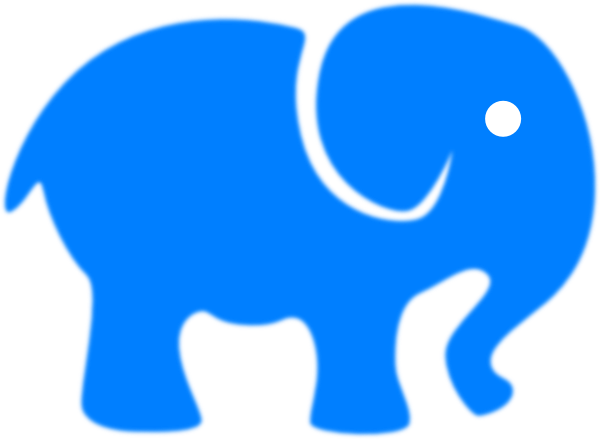 600x439 Baby Blue Elephant Clip Art