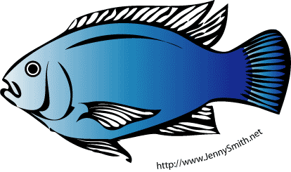 414x245 Butterflyfish Clipart Blue Fish