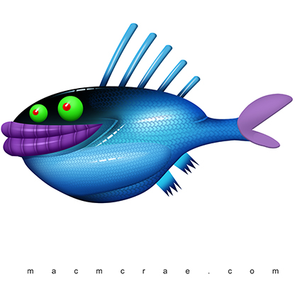 423x400 Silly Blue Fish