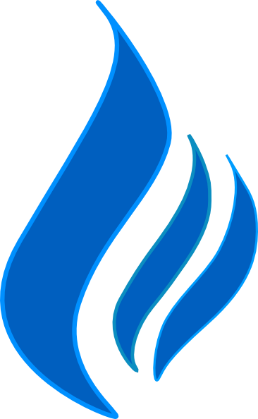 366x594 Blue Flame Solid Color Clip Art