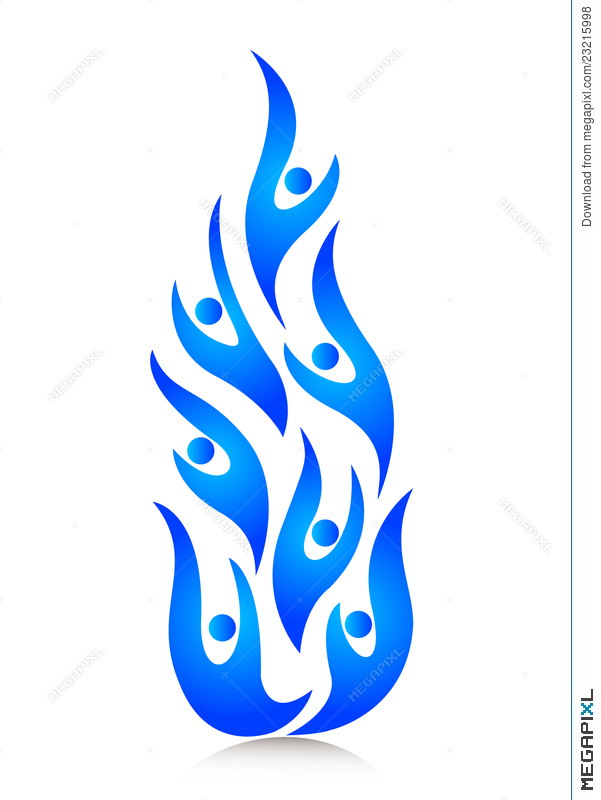 601x800 Blue Flame People Illustration 23215998