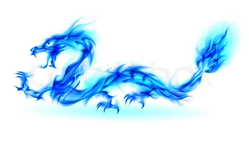 800x483 Blue Fire Dragon Stock Photo Colourbox