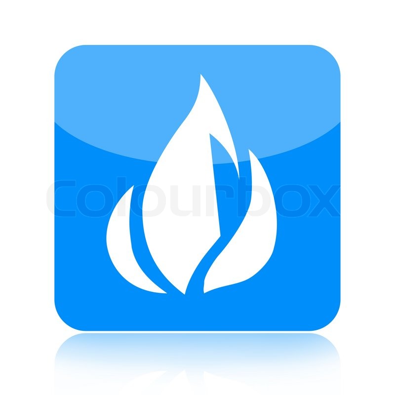 800x800 Blue Fire Sign Isolated On White Background Stock Photo Colourbox