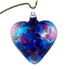 236x236 Blown Glass Hearts Hanging On A Tree Glass, Bottle And Heart Crafts