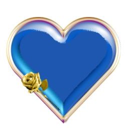 Blue Flaming Heart