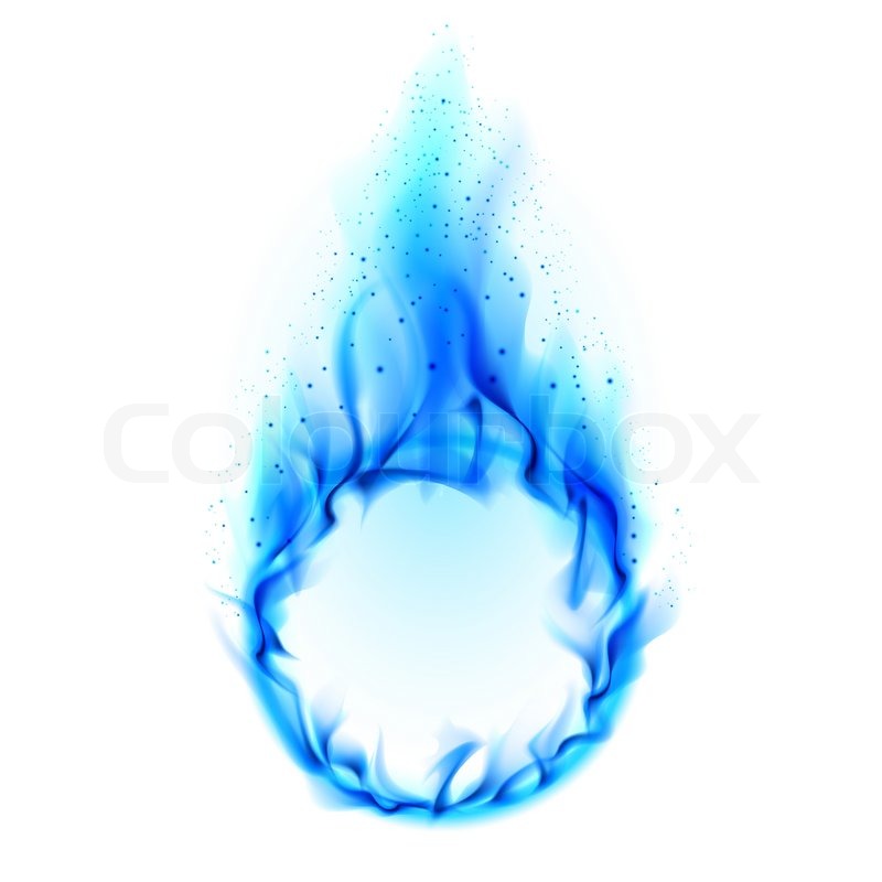 800x800 Heart In Blue Fire Stock Photo Colourbox