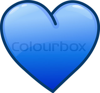 320x297 Heart In Blue Fire. Illustration On Black Background For Design