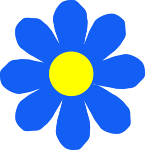 291x300 Blue Flower Clipart