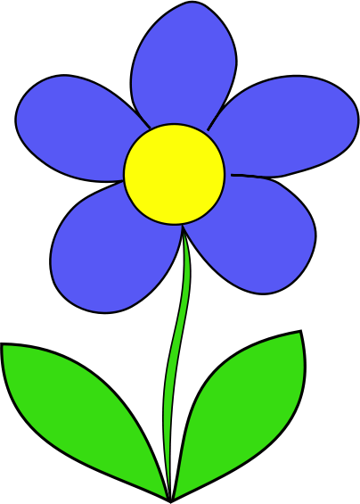 404x565 Purple Clipart Blue Flower