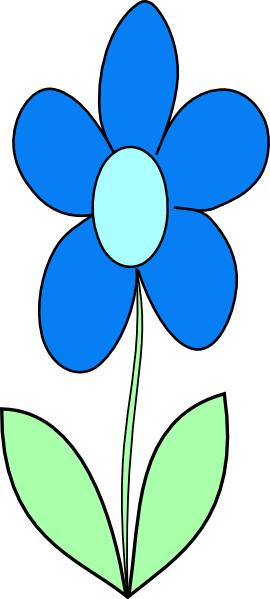 270x599 Blue Flower Clip Art