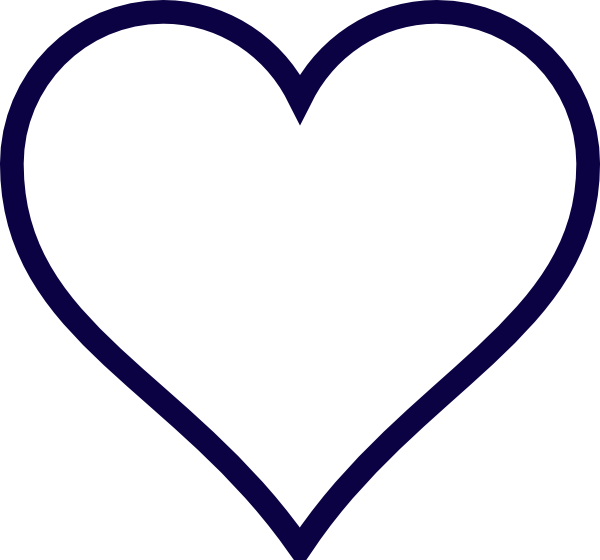 600x560 Heart Outline Clipart
