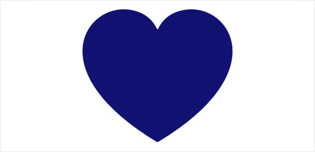 620x300 Clipart Blue Heart