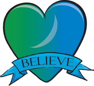 300x277 Believe Heart Clipart Image